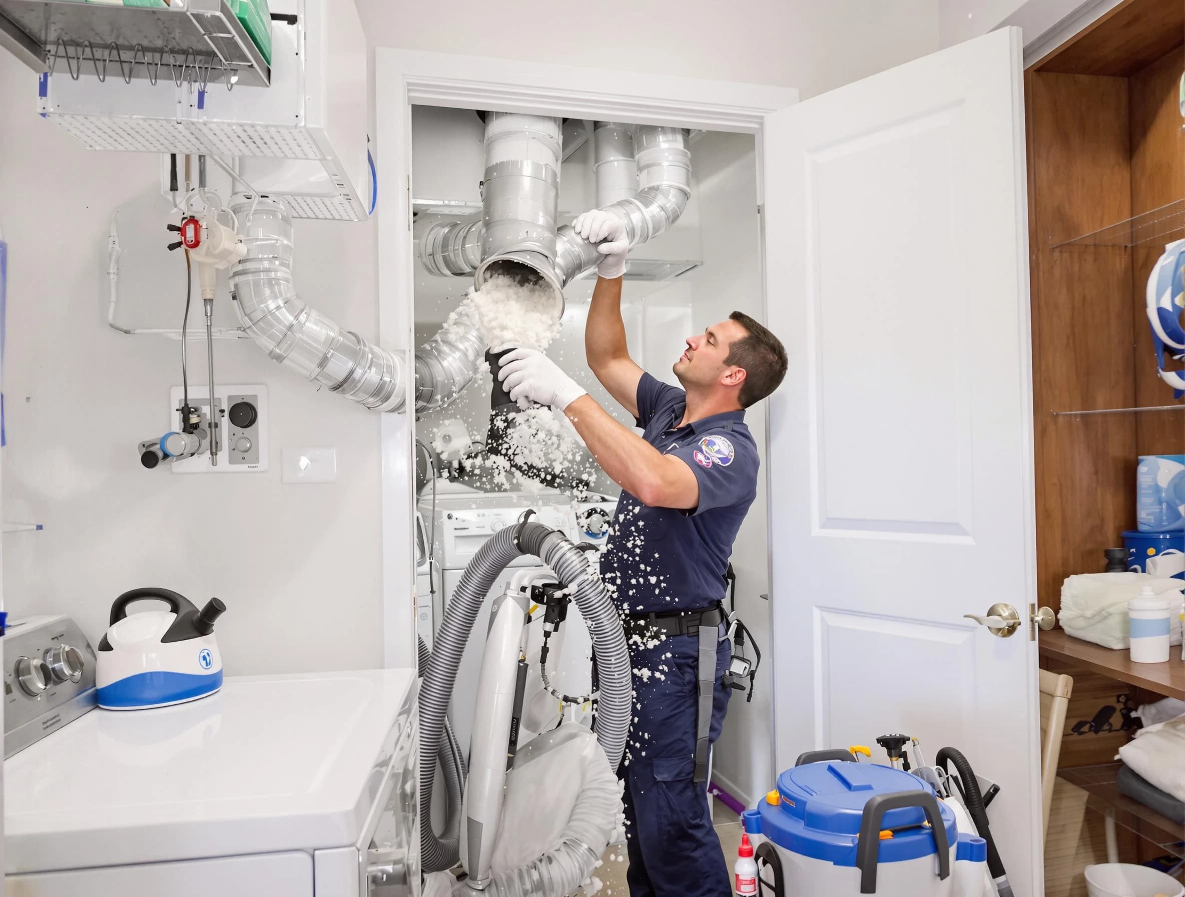 Melrose Dryer Vent Cleaning technician delivering thorough residential dryer vent cleaning service in Melrose