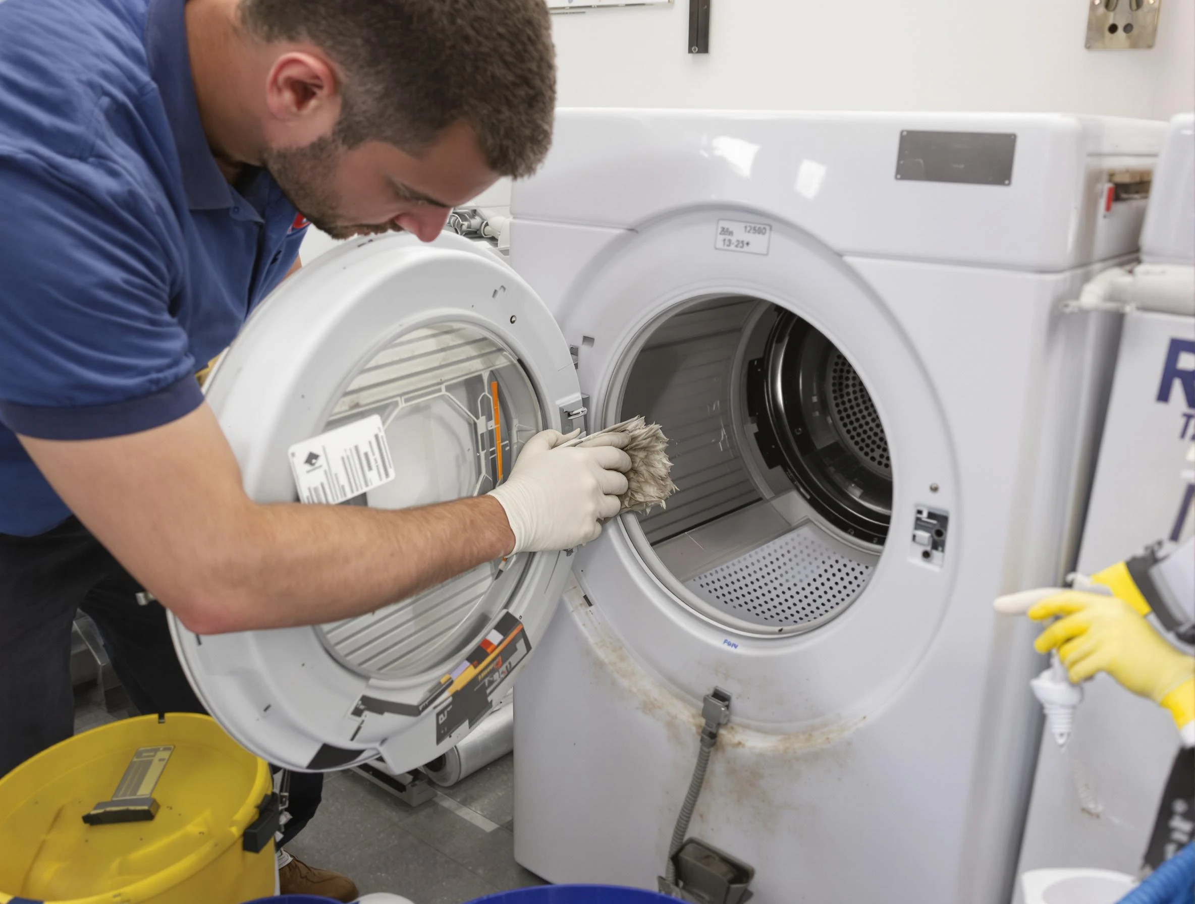 Melrose Dryer Vent Cleaning specialist performing detailed lint trap cleaning service in Melrose
